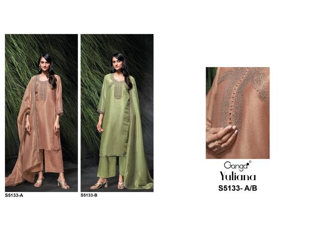 Ganga yuliana 5133 wholesale dress material market